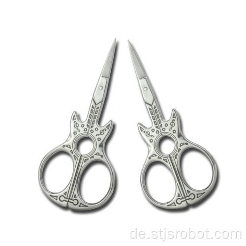 Edelstahl-Nähwerkzeuge Gitarrenform Stitchwork Craft Embroidery Scissors